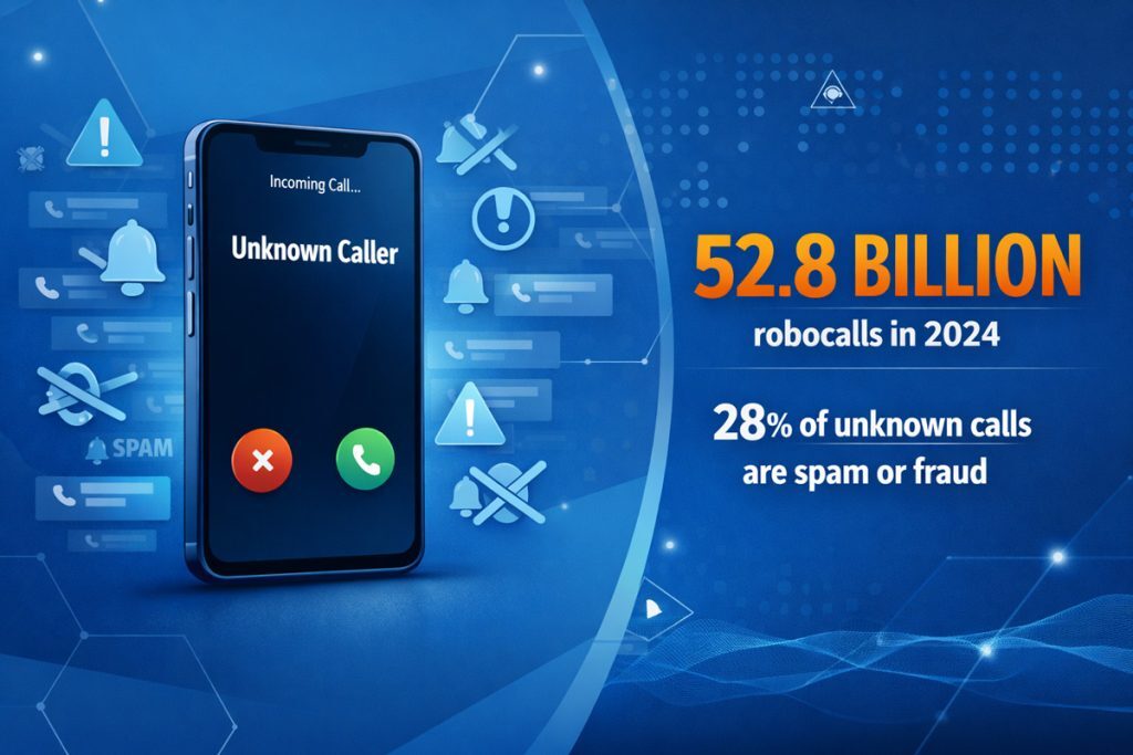 52 Billion robocalls and 28% unknown calls in 2024