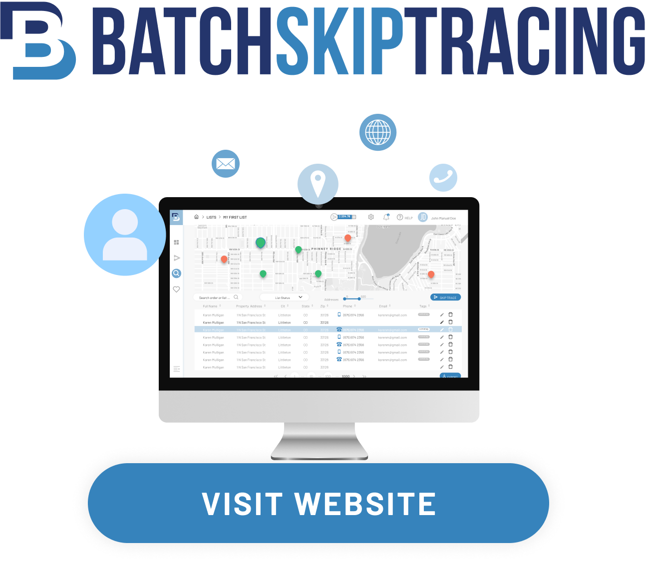 Batch Skip Tracing on iMac and iPhone