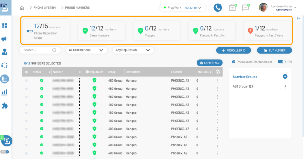 Automatic number replacement BatchDIaler