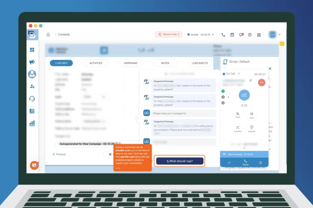 AI call-guidance in BatchDialer, Also called AI Coaching 